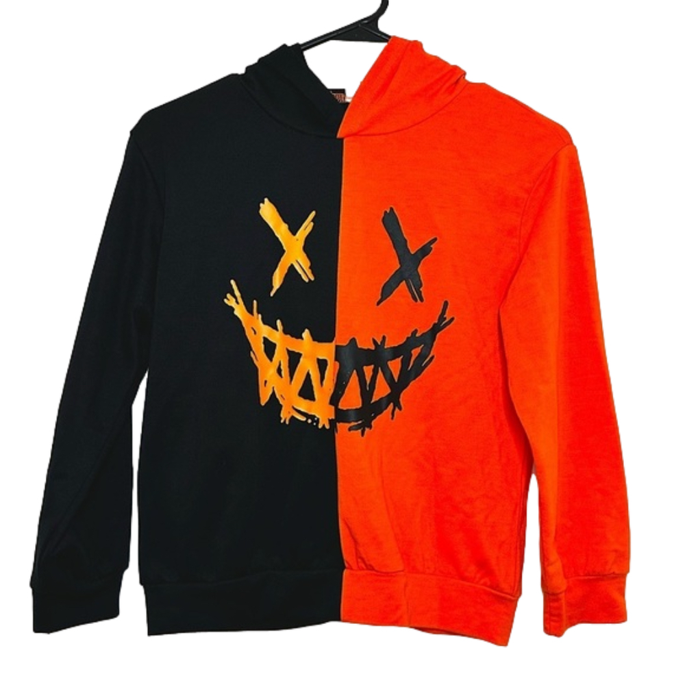SHEIN Black & Orange Halloween Hoodie
